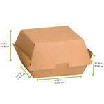 PacknWood 210EATBUK105, 3.15x3.9x4.3-Inch Kraft Burger Box, 300/CS