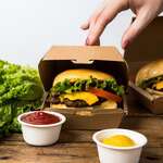 PacknWood 210EATBUK105, 3.15x3.9x4.3-Inch Kraft Burger Box, 300/CS