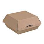 PacknWood 210EATBURG135K, 5.3x4.9x2.6-Inch Kraft Corrugated Hamburger Clamshell Take Out Box, 500/CS