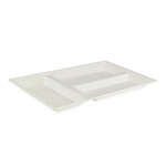 PacknWood 210ECOD4029, 15.7x10.6x1.1-Inch Eco-Design White Sugarcane Compartment Tray, 100/CS (Discontinued)