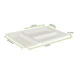 PacknWood 210ECOD4029, 15.7x10.6x1.1-Inch Eco-Design White Sugarcane Compartment Tray, 100/CS (Discontinued)