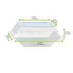 PacknWood 210ECODL1414, 3.7x3.7x1.2-Inch Clear PET Lid for 210ECOD1414, 100/CS