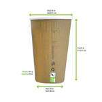 PacknWood 210GCBIO20, 20 Oz Compostable Single Wall Paper Cup, 500/CS (Discontinued)