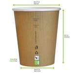 PacknWood 210GCBIO9, 9 Oz Compostable Single Wall Paper Cup, 1000/CS