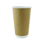 PacknWood 210GCDW10K, 10 Oz Double Wall Kraft Compostable Paper Cup, 500/CS