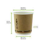PacknWood 210GCDW4K, 4 Oz Double Wall Kraft Compostable Paper Cup, 1000/CS