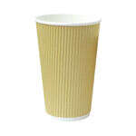 PacknWood 210GCR20BG, 20 Oz Rippled Beige Cup, 500/CS