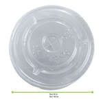 PacknWood 210GKL74X, 3-inch Dia Clear PET Flat Lid With Hole for 210POC81N & 210POB80 Cups, 1000/CS