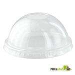 PacknWood 210GKLD74DX, 3-inch Clear PET Dome Lid With Hole for 210POC81N & 210POB121 Cups, 1000/CS