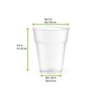 PacknWood 210GPLA203, 6.5 Oz Clear Compostable Drinking Serving Cup for Cold Drinks, 1250/CS (Discontinued)