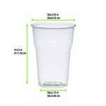 PacknWood 210GPLA400, 12 Oz Clear Compostable Drinking Serving Cup for Cold Drinks, 1000/CS