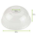 PacknWood 210GPLAL96D, 4-inch Clear Compostable Dome Lid with Round Hole, 1000/CS