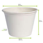 PacknWood 210GPU140, 4.7 Oz White Mini Sugarcane Cup, 1000/CS