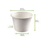 PacknWood 210GPU350, 12 Oz White Sugarcane Takeout Bowl, 500/CS (Discontinued)