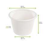 PacknWood 210GPU500, 16 Oz White Sugarcane Takeout Bowl, 500/CS (Discontinued)