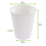 PacknWood 210GPU8, 8 Oz White Sugarcane Cup, 1000/CS (Discontinued)