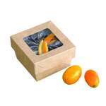 PacknWood 210KRAYB85, 7 Oz Kraft Kray Boxes with PET Window Lid, 250/CS