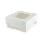 PacknWood 210KRAYWH85, 7 Oz White Kray Boxes with PET Window Lid, 250/CS