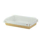 PacknWood 210KVIEW500, 16 Oz Laminated Kraft Box with Clear PET Lid, 100/PK