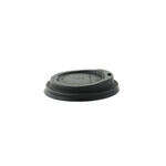 PacknWood 210LGDW16N, 3.5-inch Compostable Black Coffee Lid for 10-20 Oz Cups, 1000/CS