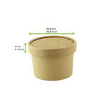 PacknWood 210LSOUP90K, 3.82-Inch Dia Vented Kraft Lid For: 210SOUPK13K, 210SOUPK8K, 500/CS