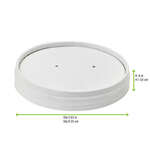 PacknWood 210LSOUP97W, 4-inch Vented Paper Lid for 210SOUP16 & 210SOUP24 Containers, 500/CS