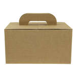 PacknWood 210LUNCHGO4, 12.6-inch Kraft Take Out Lunch Box with Handles, 20/PK