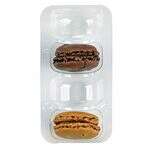 PacknWood 210MACLONG4, 5-inch Insert for 4 Macarons (1x4) with Clip Closure, 250/CS
