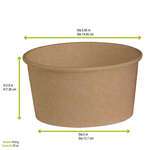 PacknWood 210PC1000K, 30 Oz Round Kraft To Go Sturdy Paper Cup for Cold & Hot Servings, 360/CS