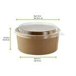 PacknWood 210PC1550K, 53 Oz Round Kraft To Go Sturdy Paper Cup for Cold & Hot Servings, 360/CS