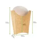 PacknWood 210PFMBRUN, 16 Oz Large Kraft French Fry Pails, 1000/CS