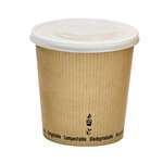 PacknWood 210PLAS24, 24 Oz, Compostable Kraft Ripple Soup Cup (Lids are sold separately), 500/CS (Discontinued)