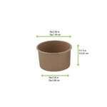 PacknWood 210POB81, 3.3 Oz Brown Kraft Hot & Cold Paper Cup, 1000/CS