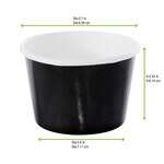 PacknWood 210POC270N, 9 Oz Black Paper Cup, 500/CS