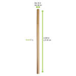 PacknWood 210RDSTRW2210, 8.7-inch Unwrapped Durable and Reusable Reed Straws, 500/CS