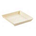 PacknWood 210SAMBQ1313, 8 Oz Square "Samurai" Wooden Dish, 100/PK