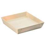 PacknWood 210SAMBQ170, 28 Oz Square "Samurai" Wooden Tray, 100/PK
