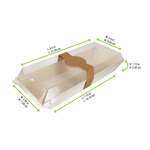 PacknWood 210SAMBQ215, 14 Oz Rectangular "Samurai" Wooden Tray, 100/PK