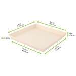 PacknWood 210SAMBQ2323, 42 Oz Square "Samurai" Wooden Dish, 100/PK