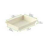 PacknWood 210SAMBQ685, 2 Oz Samurai Mini Rectangular Wooden Tray, 200/CS