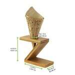 PacknWood 210SBAM1Z, 3.5-inch Single Bamboo Cone Holder Z Shaped, 10/PK