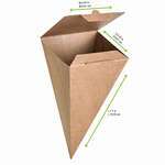 PacknWood 210SCONEKR, 18 Oz Closeable Kraft Snack Cone, 400/CS