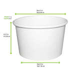 PacknWood 210SOUP8, 8 Oz White Soup Cup (Lid optional), 500/CS