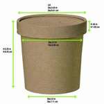 PacknWood 210SOUPCOK12, 12 Oz Brown Kraft Soup Cup with Kraft Lid Included, 500/CS