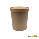 PacknWood 210SOUPCOK25, 18 Oz Brown Kraft Soup Cup with Kraft Lid Included, 250/CS