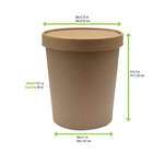 PacknWood 210SOUPCOK25, 18 Oz Brown Kraft Soup Cup with Kraft Lid Included, 250/CS