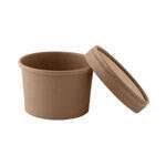 PacknWood 210SOUPCOK8, 8 Oz Brown Kraft Soup Cup with Kraft Lid Included, 500/CS