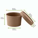 PacknWood 210SOUPCOK8, 8 Oz Brown Kraft Soup Cup with Kraft Lid Included, 500/CS