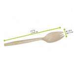 PacknWood 210SPKB, 5.7-inch Unwrapped Wooden Spork, 2000/CS