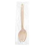 PacknWood 210SPKBEM, 5.7-inch Wooden Spork Individually Wrapped, 250/CS